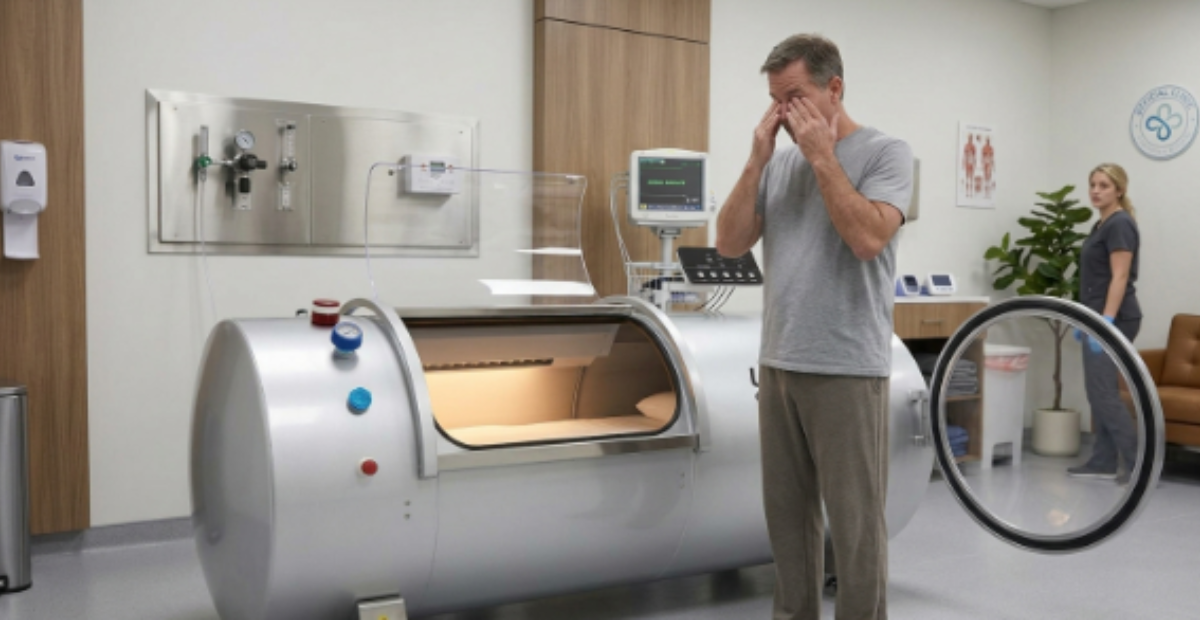 hyperbaric chamber eye side effects