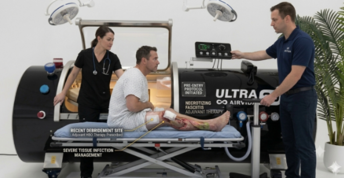 hyperbaric chamber for necrotizing fasciitis