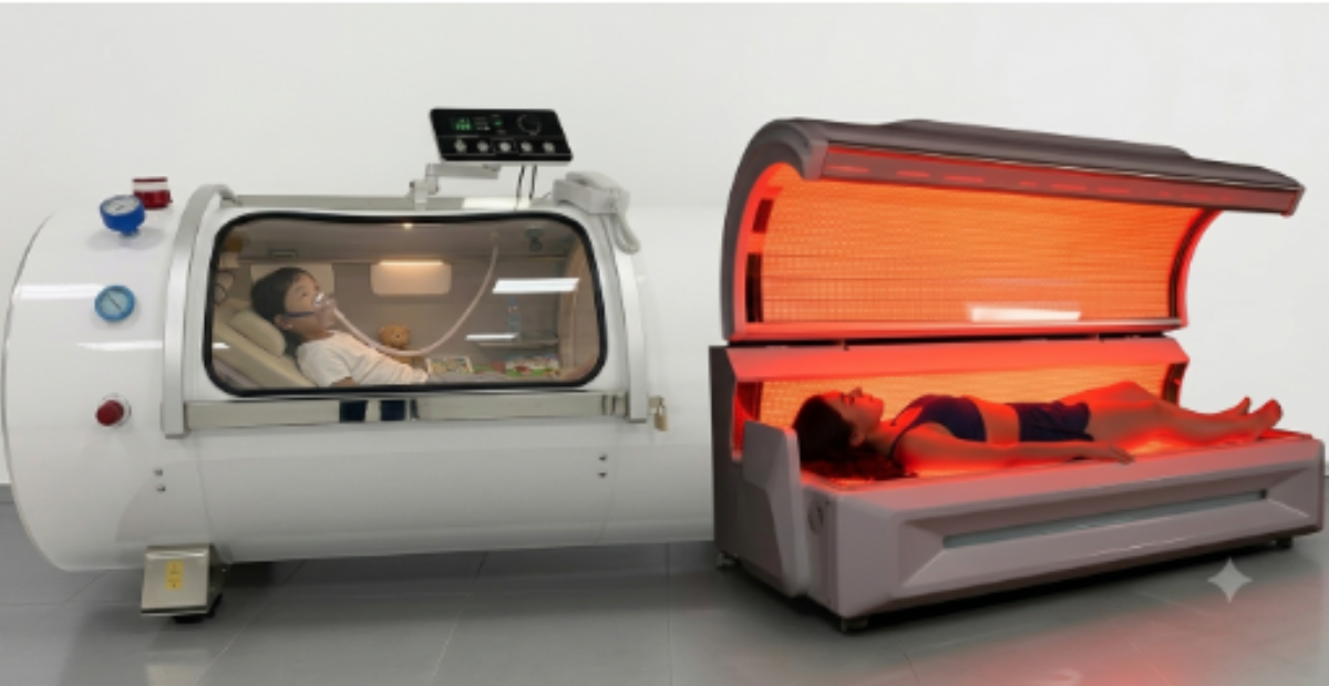 hyperbaric chamber vs red light therapy