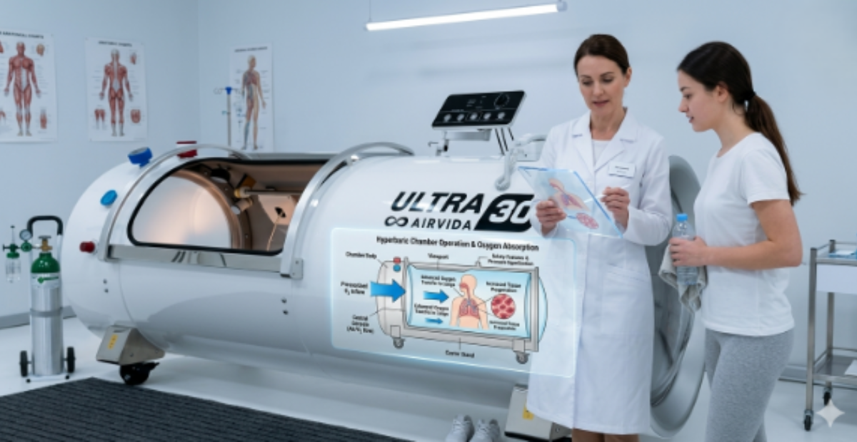 hyperbaric oxygen therapy diagram