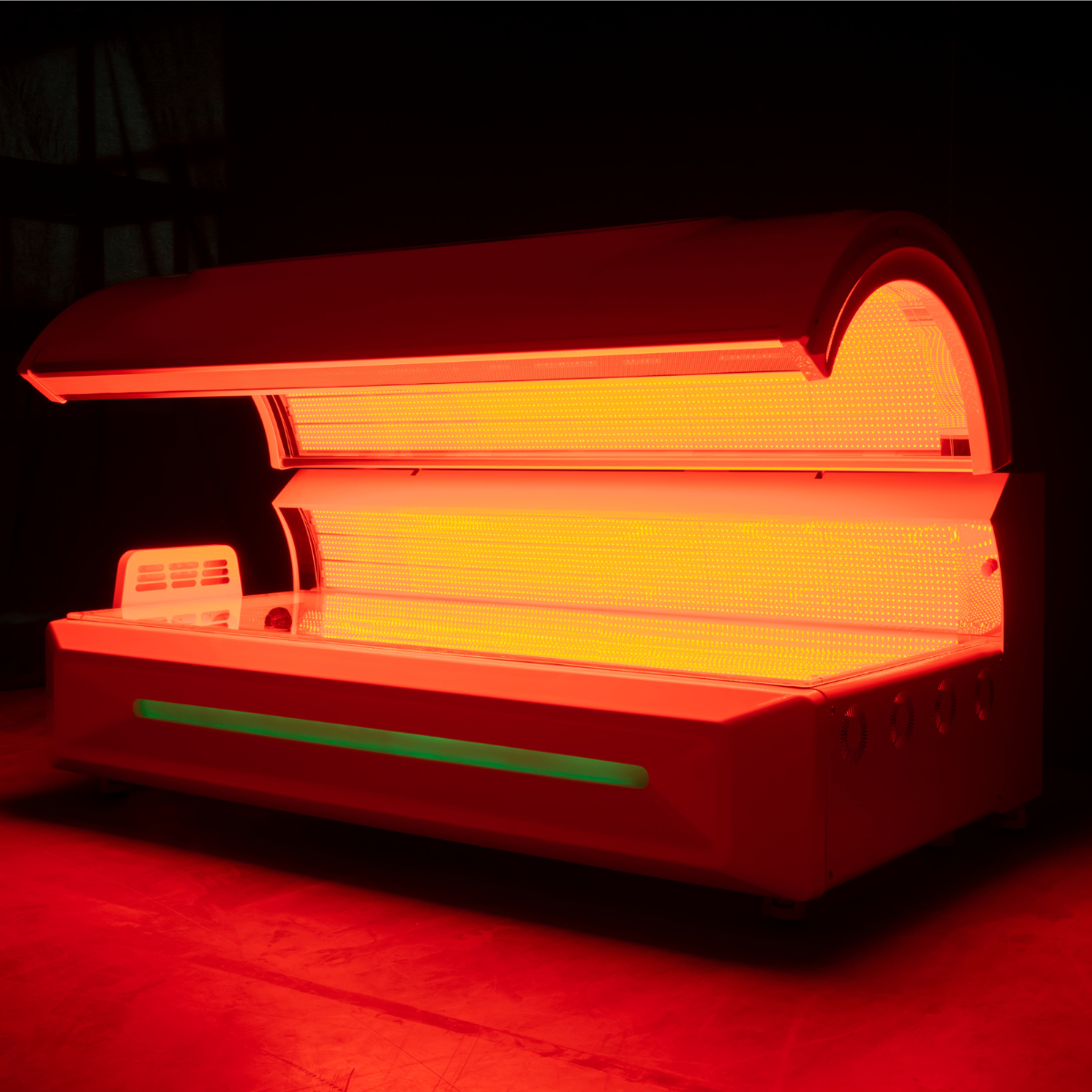 High-intensity red light therapy bed for full-body wellness sessions