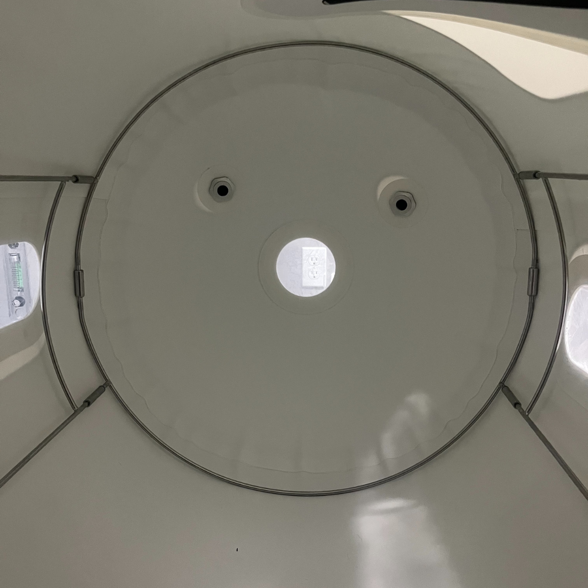 Airvida soft hyperbaric chamber during oxygen therapy session