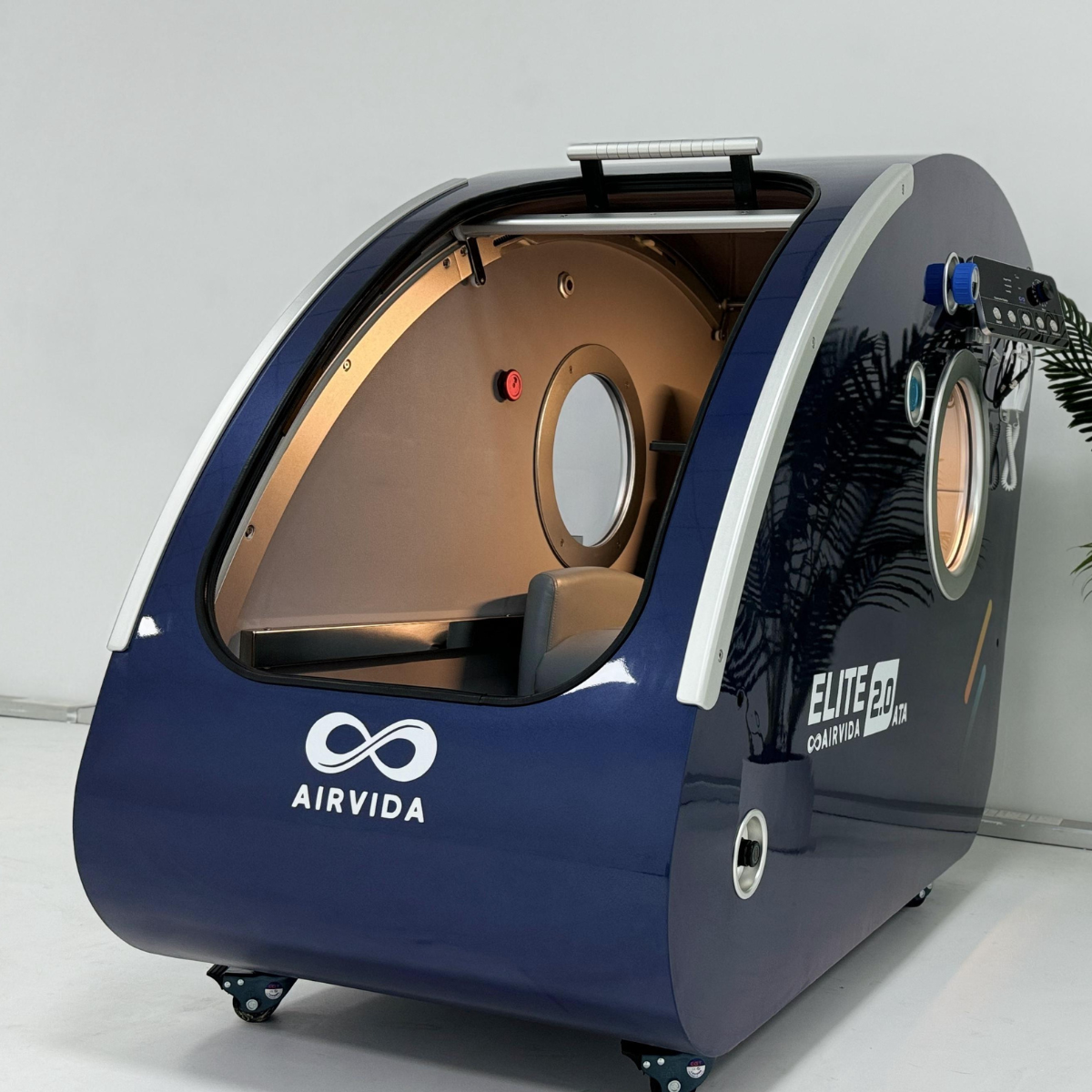 Airvida Elite 2.0 ATA blue hard hyperbaric oxygen chamber for professional HBOT therapy