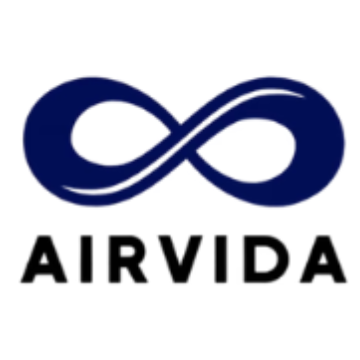 A logo consisting of a stylized infinity symbol above the word 'AIRVIDA' in capital letters.