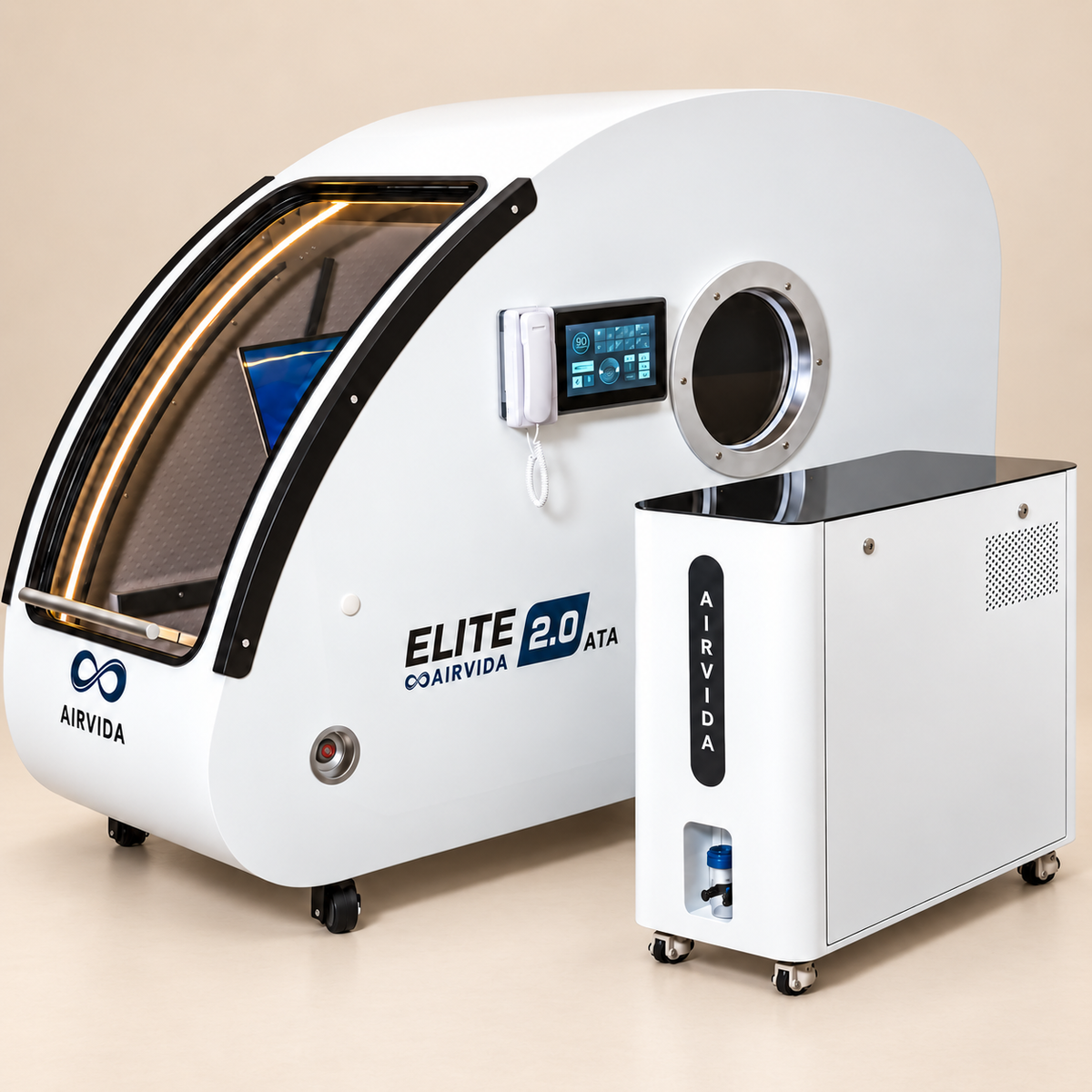 Airvida Elite 2.0 ATA Hard Shell Hyperbaric Chamber Adjustable Down to 1.3 ATA