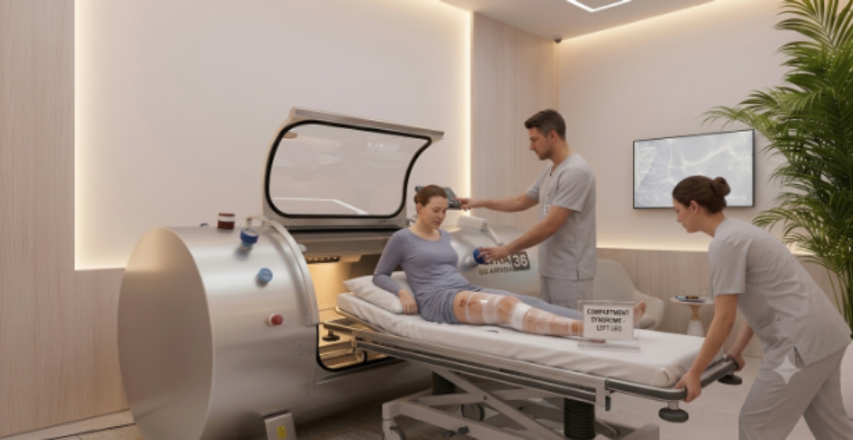 hyperbaric chamber for compartment syndrome