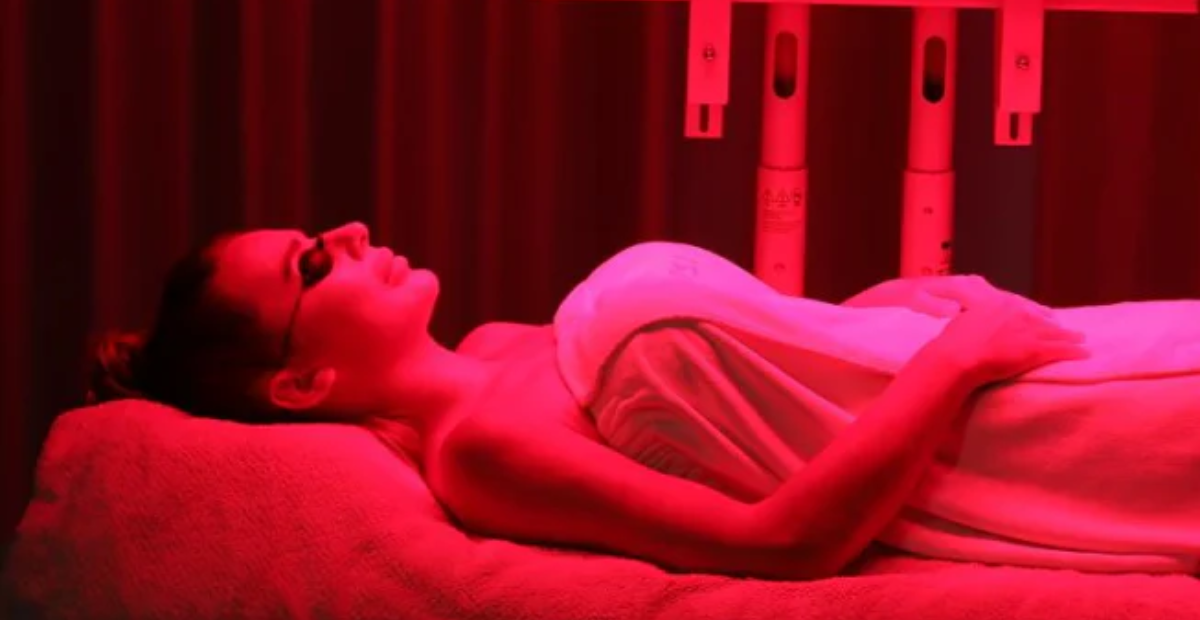 red light therapy eyes open or closed