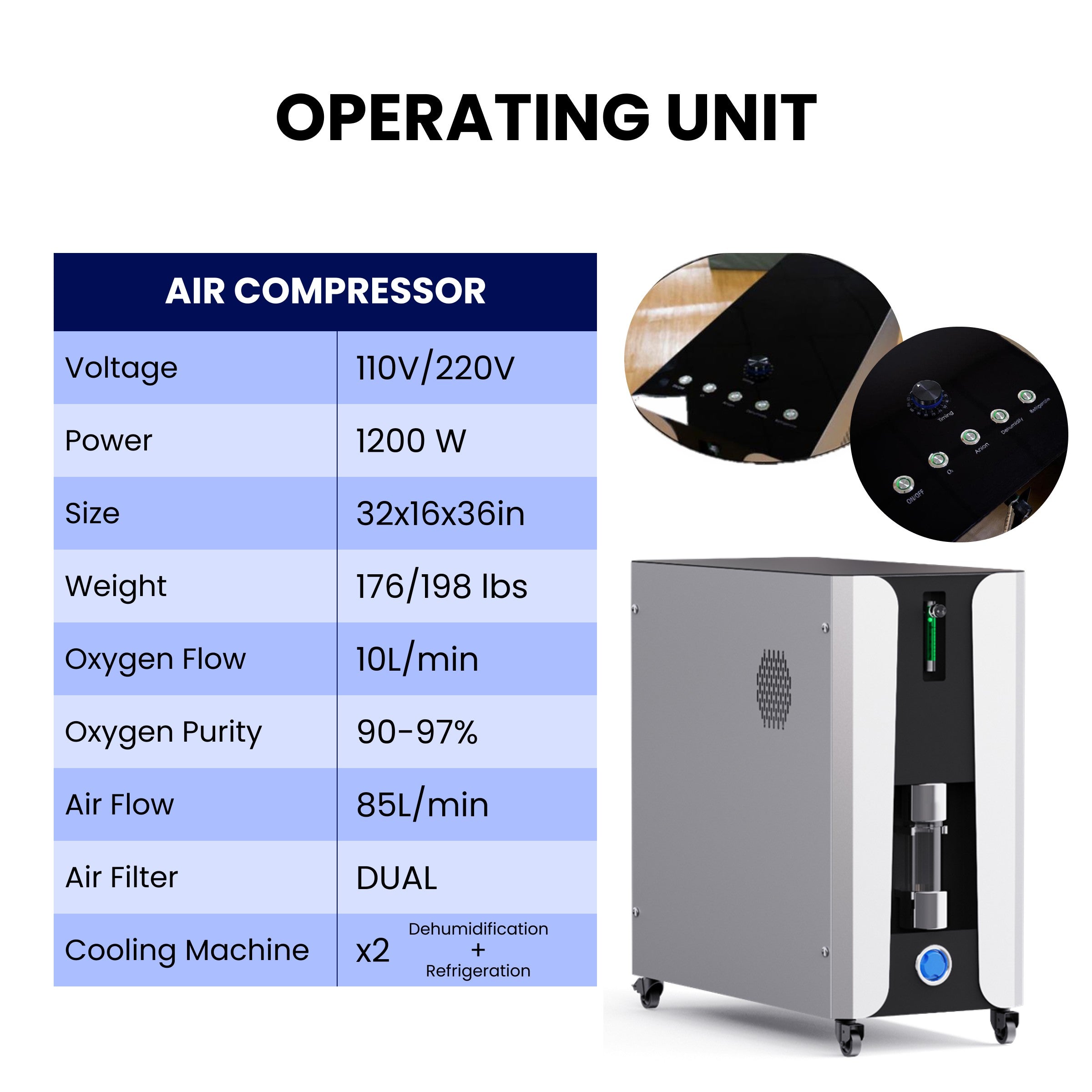 Airvida Ultra 1.5-2.0 ATA Hard Shell Lying Hyperbaric Chambers