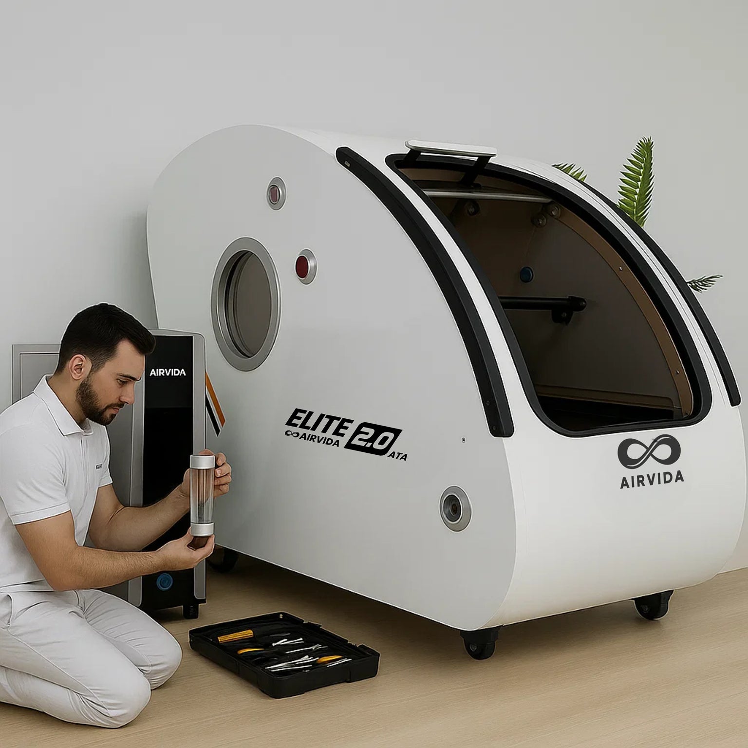 2.0 ATA Hard Shell Sitting Hyperbaric Chamber -Airvida Elite