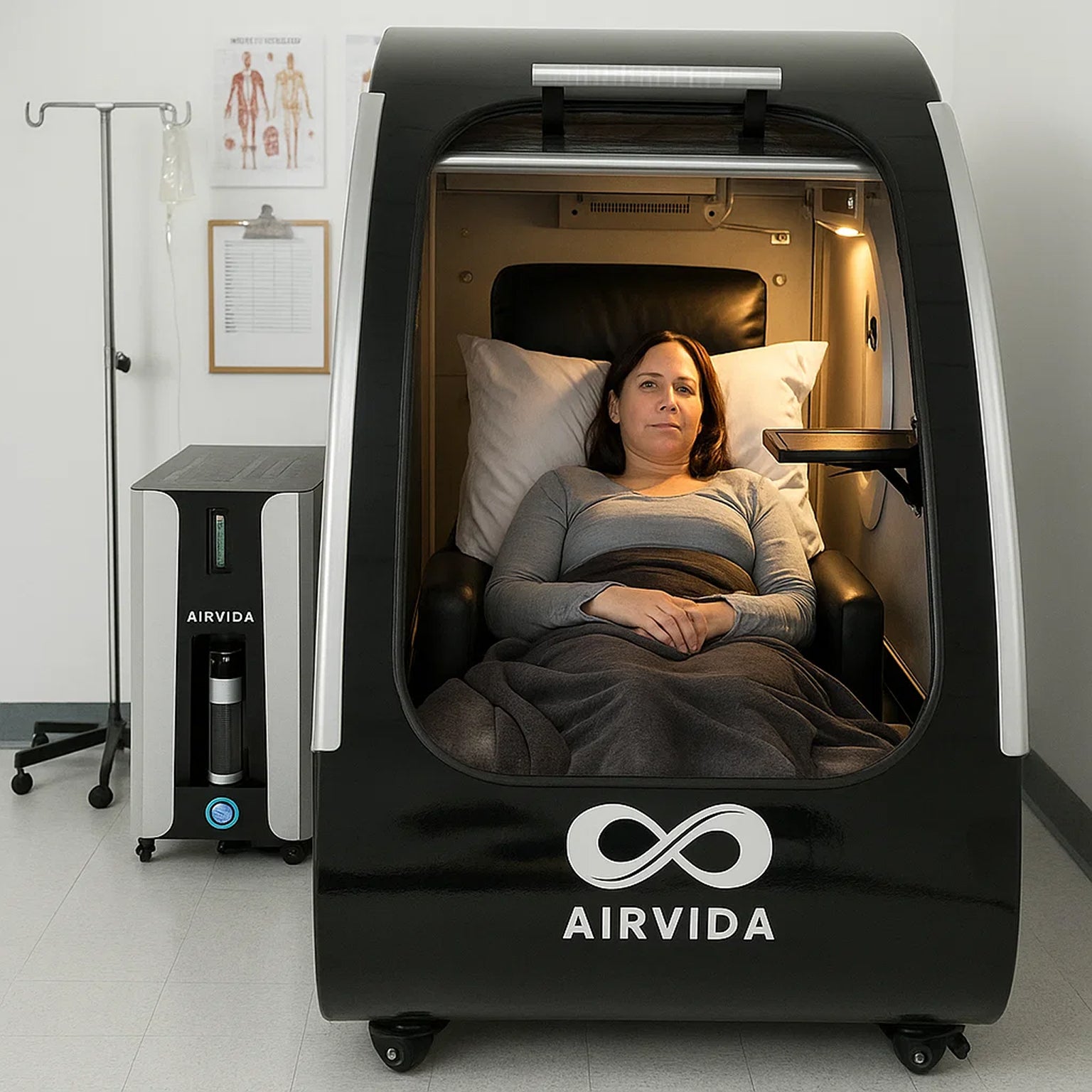 2.0 ATA Hard Shell Sitting Hyperbaric Chamber -Airvida Elite