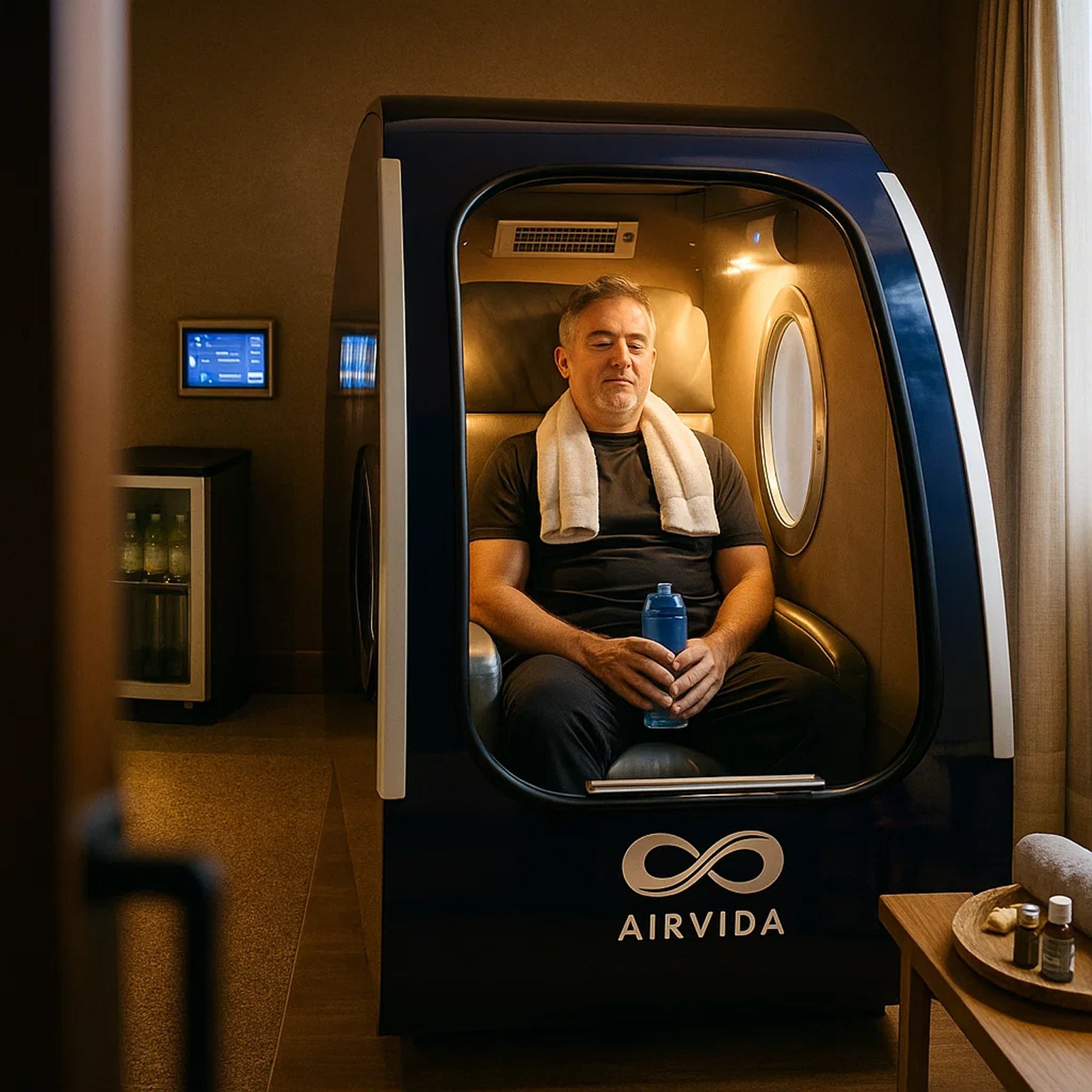 2.0 ATA Hard Shell Sitting Hyperbaric Chamber -Airvida Elite