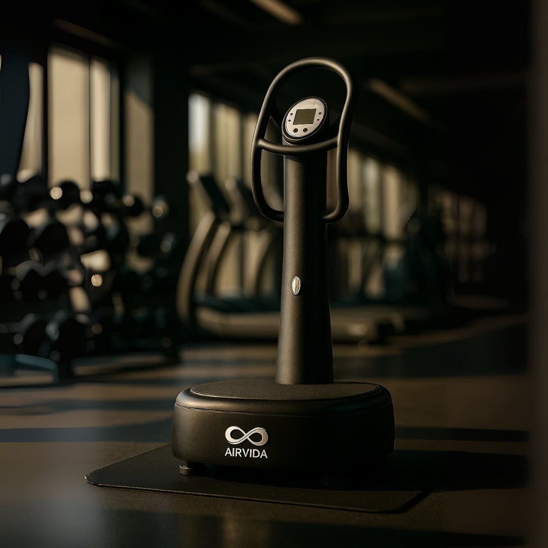 Airvida Vibratech Pro Vibration Therapy Machine in a gym setting